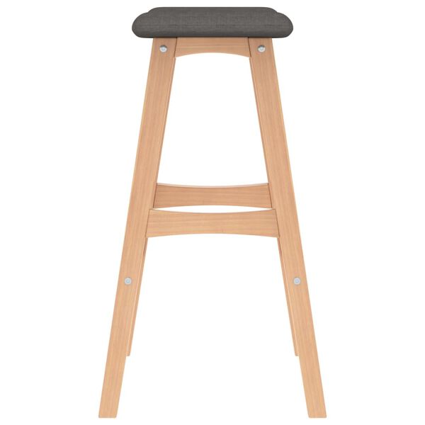 vidaXL Barski stolci od tkanine 2 kom tamnosivi