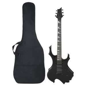 vidaXL Električna gitara za početnike s torbom crna 4/4 39 "
