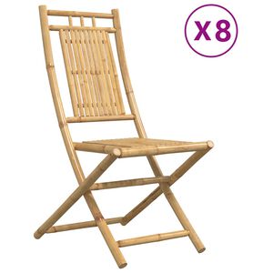 vidaXL Sklopive vrtne stolice 8 kom 46 x 66 x 99 cm od bambusa