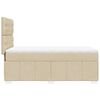 vidaXL Okvir kreveta s oprugama i madrac krem 80x200 cm od tkanine