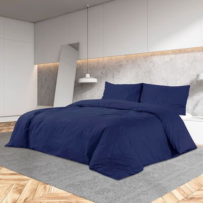 vidaXL Set posteljine za poplun modri 225x220 cm pamučni