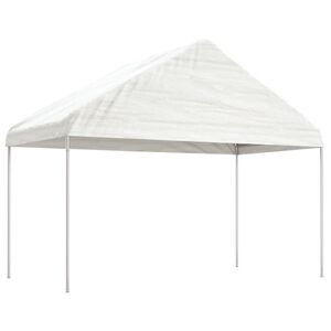 vidaXL Sjenica s krovom bijela 4,08 x 2,23 x 3,22 m polietilen