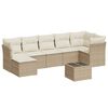 vidaXL 8-dijelni set vrtnih sofa od poliratana s jastucima bež