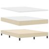vidaXL Boxspring krevet s madracem Krema 160 x 200 cm tkanina