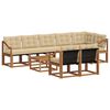 vidaXL Set vanjskih sofa s jastukom 9 pcs Prirodna i bež