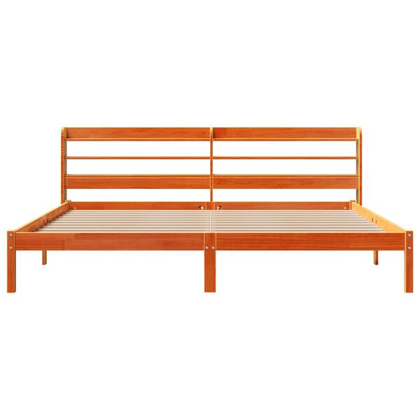 vidaXL Okvir kreveta s uzglavljem voštano smeđi 180x200 cm od borovine