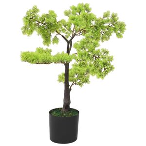 vidaXL Umjetni bonsai čempres s posudom 60 cm zeleni