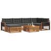 vidaXL Set vanjskih sofa s jastukom 7 pcs Prirodna i antracit