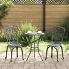 vidaXL Bistro set za vrt 3 pcs Crna Aluminij