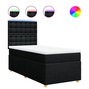 vidaXL Box spring krevet s madracem crni 80 x 200 cm od tkanine