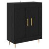 vidaXL Highboard 2 pcs Crni hrast 69,5 x 34 x 180 cm Konstruirano drvo