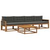 vidaXL Set vanjskih sofa s jastukom 5 pcs Prirodna i antracit