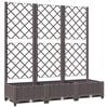 vidaXL Vrtna žardinjera s re&scaron;etkom smeđa 120x40x121,5 cm PP