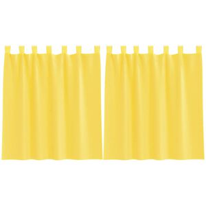vidaXL Voile zavjese s petljama 2 kom žute 140x140 cm