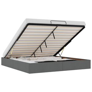 vidaXL Otomanski okvir kreveta bez madraca tamnosiva 160x200 cm