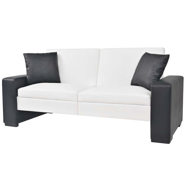 vidaXL Sofa Bijelo tkanina