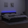 vidaXL Krevet box spring s madracem LED crni 200x200 cm od tkanine