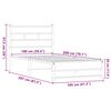 vidaXL Metalni okvir kreveta bez madraca smeđi hrast 100x200 cm