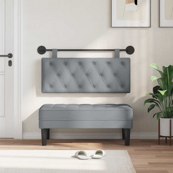 vidaXL Držeće uzglavlje Zidne Svijetlo siva 110 x 55 x 7 cm tkanina