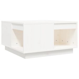 vidaXL Stolić za kavu Bijela 60x61x32,5 cm od masivne borovine