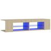vidaXL TV ormarić s LED svjetlima boja hrasta sonome 135 x 39 x 30 cm