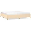 vidaXL Okvir za krevet bez madraca krem 200x200 cm od tkanine
