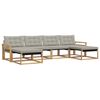 vidaXL Set vanjskih sofa 6 kom. Bijela i svjetlosiva