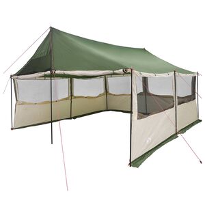 vidaXL Obiteljski &scaron;ator Zelena 450 x 400 x 265 cm Poliester i čelik