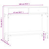 vidaXL Konzolni stol crni 100 x 34,5 x 75 cm od konstruiranog drva
