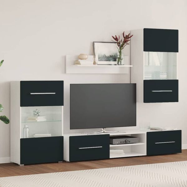 vidaXL TV jedinice od 5 dijelova s LED rasvjetom Matt Indigo