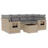vidaXL 7-dijelni set vrtnih sofa od poliratana s jastucima bež