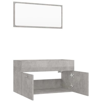 vidaXL 2-dijelni set kupaonskog namještaja boja betona drveni