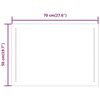 vidaXL LED kupaonsko ogledalo 70x50 cm
