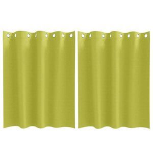 vidaXL Zavjese za blackout s prstenovima 2 pcs Zelena 140 x 140 cm
