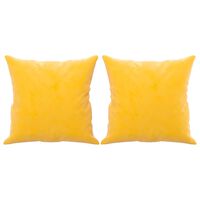 vidaXL Ukrasni jastuci 2 kom žuti 40 x 40 cm baršunasti