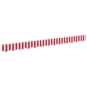 vidaXL Zamjena za rub tende Crvena i bijela 230 x 20 cm Poliester