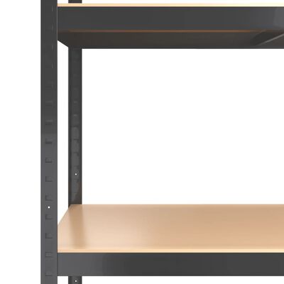 vidaXL Radni stol s 5 razina s policama antracit od čelika i drva