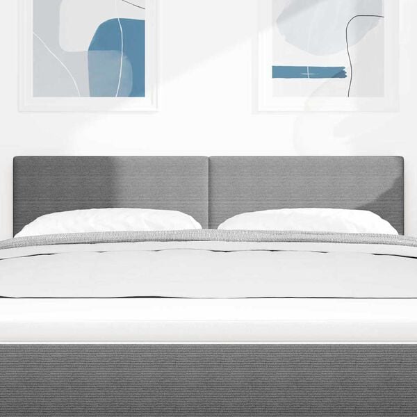 vidaXL Uzglavlje s uzglavljem Svijetlo siva 144 cm Lažna koža