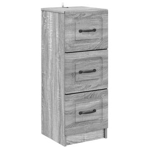 vidaXL Ormar s ladicama Siva sonoma 33 x 34,5 x 87 cm