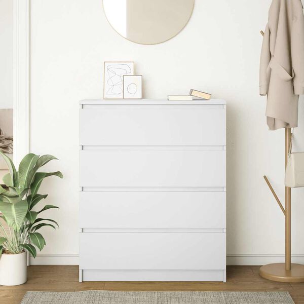 vidaXL Komoda bijela 80x35x99 cm od konstruiranog drva