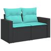 vidaXL 10-dijelni set vrtnih sofa od poliratana s jastucima crni