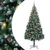 vidaXL Umjetno božićno drvce Zelena 210 cm PVC i Čelik i Plastika