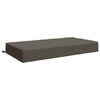 vidaXL Jastuk za sjedalo SOEST 100% poliester Siva 120 x 60 x 15 cm