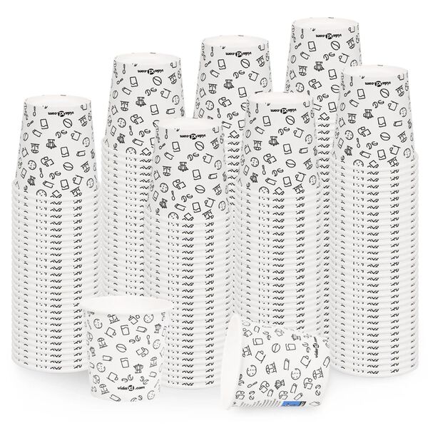 vidaXL Papirnate ča&scaron;e za kavu 120 ml 250 kom bijelo-crne