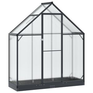 vidaXL Vrtni staklenik 185 x 63,5 x 207 cm Aluminij i pocinčani čelik