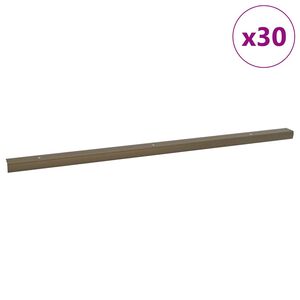 vidaXL Profili za rubove stepenica 30 pcs Smeđa 67 x 3.5 x 3 cm