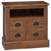 vidaXL Ormarić za pohranu Prirodna 60 x 30 x 60 cm Čvrsto teak drvo