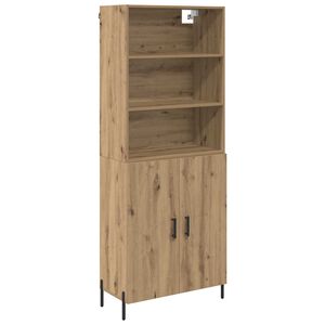 vidaXL Highboard Umjetnički hrast 69,5 x 32,5 x 180 cm