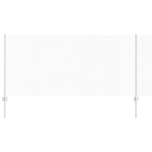 vidaXL Ograda s postovima Srebrna