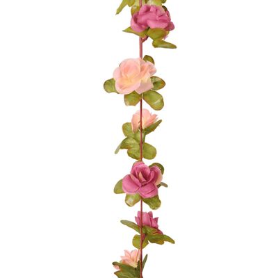 vidaXL Vijenci od umjetnog cvijeća 6 kom ruža crvena 250 cm